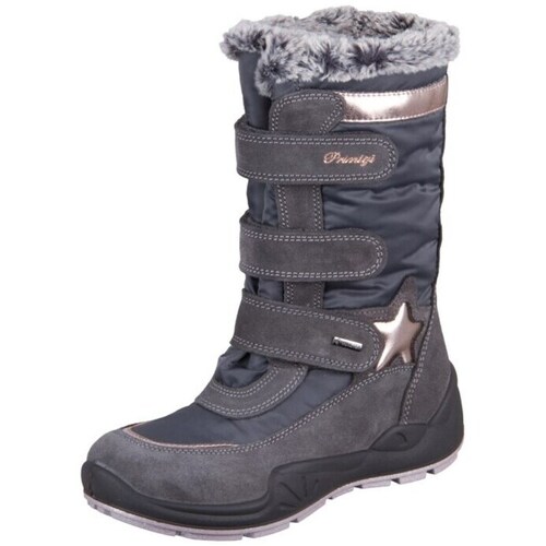 Sapatos Criança Botas de neve Primigi Girl Winger Gtx Grigio Scamoscio Techno Cinza