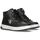 Sapatos Boots CALVIN KLEIN JEANS Serina RE9768 Black Sneaker bassa rosa argento 80730-BLACK Preto
