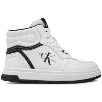 Sapatos Sapatilhas Sandalias CALVIN KLEIN Wedge 70 Arch Stit-Jq HW0HW01129 Ck Black BAX 80730-WHITE Branco