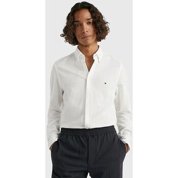 Textil Homem Camisas mangas comprida Tommy Hilfiger MW0MW30675YCF-OPTIC WHITE Branco
