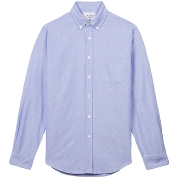 Textil Homem Camisas mangas comprida Portuguese Flannel Camisa Brushed Oxford - Blue Azul