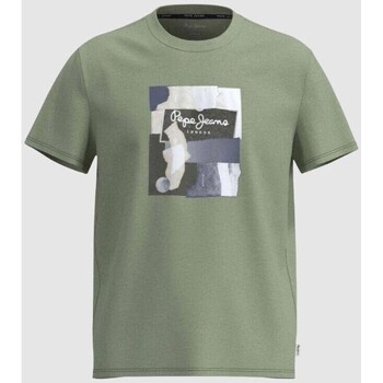 Textil Homem T-Shirt mangas curtas Pepe Alberta jeans PM508942 OLDWIVE Verde