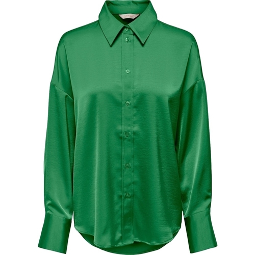 Textil Mulher Bolsas de homem a menos de 60 Only Camisa Marta Oversize - Peppermint Verde