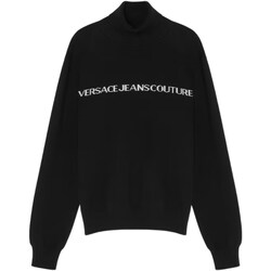 Telighters Homem T-Shirt mangas curtas Versace Logo Jeans Couture 75GAFM07-CM06H Preto
