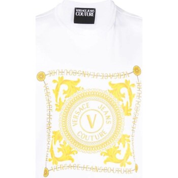 Textil Mulher T-Shirt mangas curtas Versace Jeans Couture 75GAHF07-CJ00F Branco