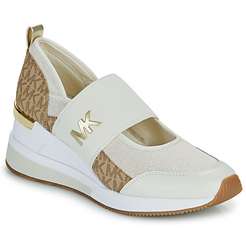 Sapatos Mulher Sapatilhas MICHAEL Michael Kors FAE TRAINER Bege / Camel / Ouro
