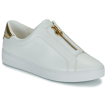 Sapatos Mulher Sapatilhas MICHAEL Michael Kors KEATON ZIP SLIP ON Branco / Ouro
