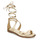 Sapatos Mulher Sandálias Get Balenciaga Track 2 Sneaker Khaki 570391 W2GN1 9029 AMARA FLAT logo-buckle SANDAL Ouro