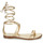 Sapatos Mulher Sandálias Get Balenciaga Track 2 Sneaker Khaki 570391 W2GN1 9029 AMARA FLAT logo-buckle SANDAL Ouro