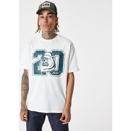 Textil Homem T-shirts Lauren e Pólos New-Era Ne lifestyle os tee newera Branco