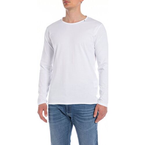 Textil Homem T-shirts e Pólos Replay M3592.2660-001 Branco