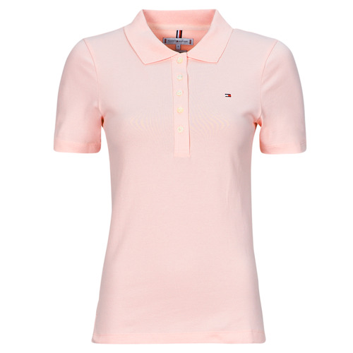 Textil Mulher Polos mangas curta low Tommy Hilfiger 1985 SLIM PIQUE POLO SS Rosa