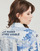 Textil Mulher camisas Desigual CAM_FLOWERS NEWS Branco / Azul
