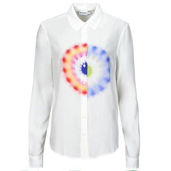 Textil Mulher camisas Desigual CAM_OHM Branco / Multi