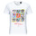 Textil Mulher T-Shirt mangas curtas Desigual TS_ROLLINGS Branco / Multicolor