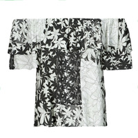 Textil Mulher Tops / Blusas Desigual BLUS_ANAÏS Preto / Branco