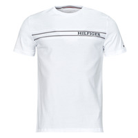 Textil Homem T-Shirt mangas curtas Tommy Large Hilfiger MONOTYPE STRIPE Branco
