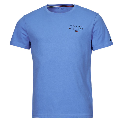 Textil Homem T-Shirt mangas pentru Tommy Hilfiger CN SS TEE LOGO Azul