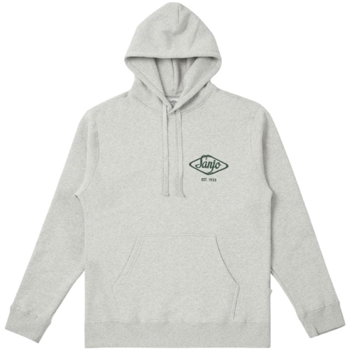 Textil Homem Sweats Sanjo Hooded Flocked Logo - Grey Cinza