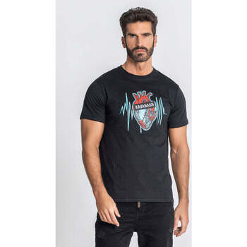 Textil Homem T-shirts e Pólos Gianni Kavanagh Black Heartbeat Tee Black