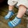 Sapatos Criança Pantufas bebé Attipas Stripes - Blue Azul