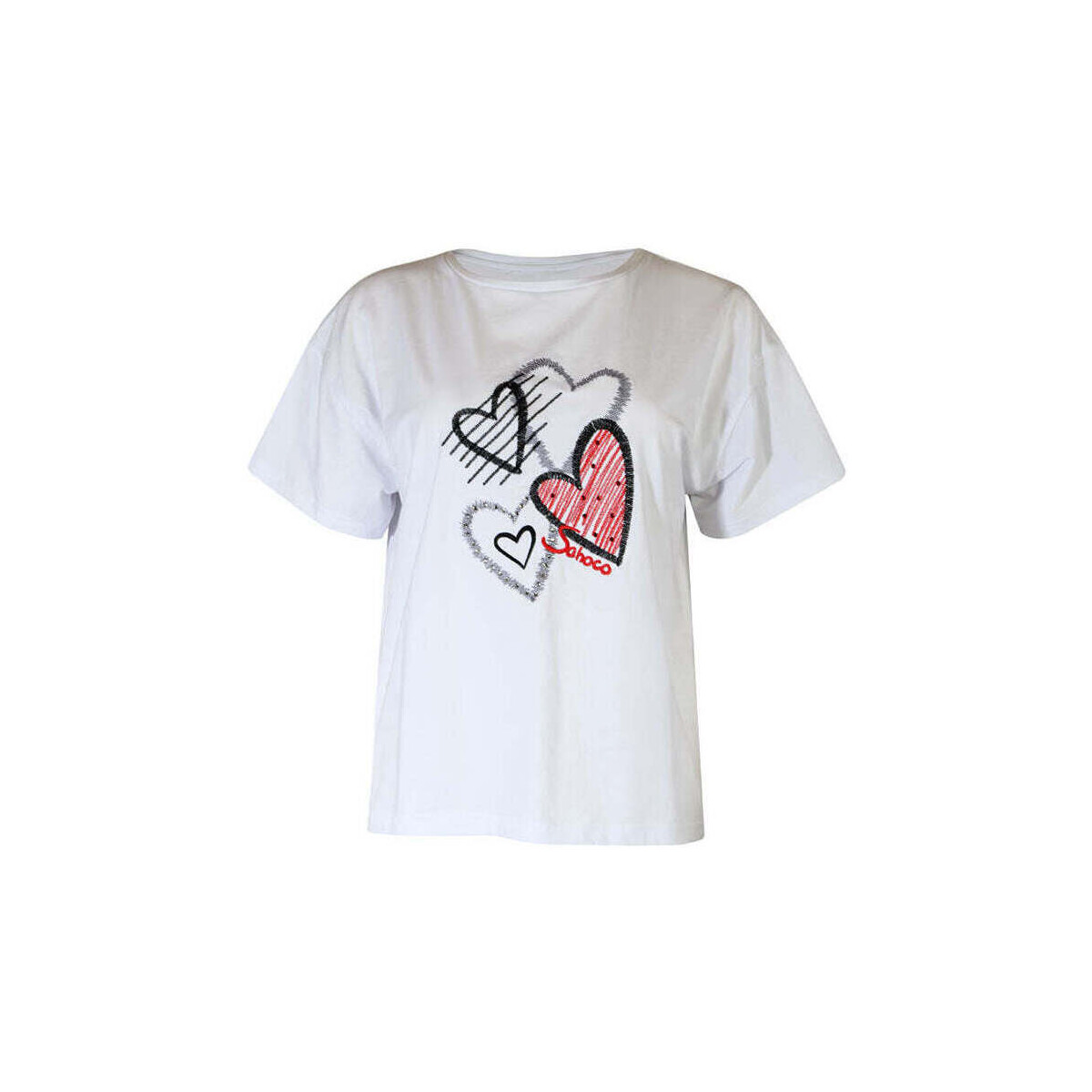 Textil Mulher T-shirts e Pólos Sahoco SH2303446A-1-1 Branco