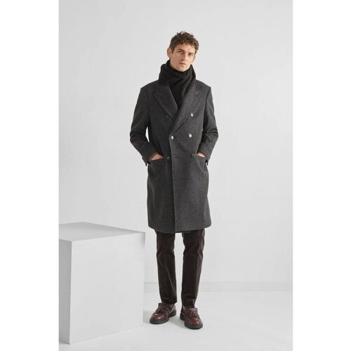 Selected 16089380 ARCHIVE DB WOOL COAT-DARK GREY Cinza