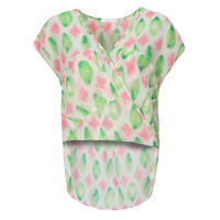 Textil Mulher Tops / Blusas Sostenible Pepe jeans Camisa Parkerses IBOS Verde / Rosa / Branco