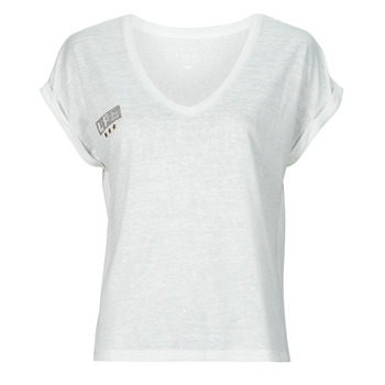Textil Mulher T-Shirt mangas curtas Calçado de mulher a menos de 60 DERNA Branco