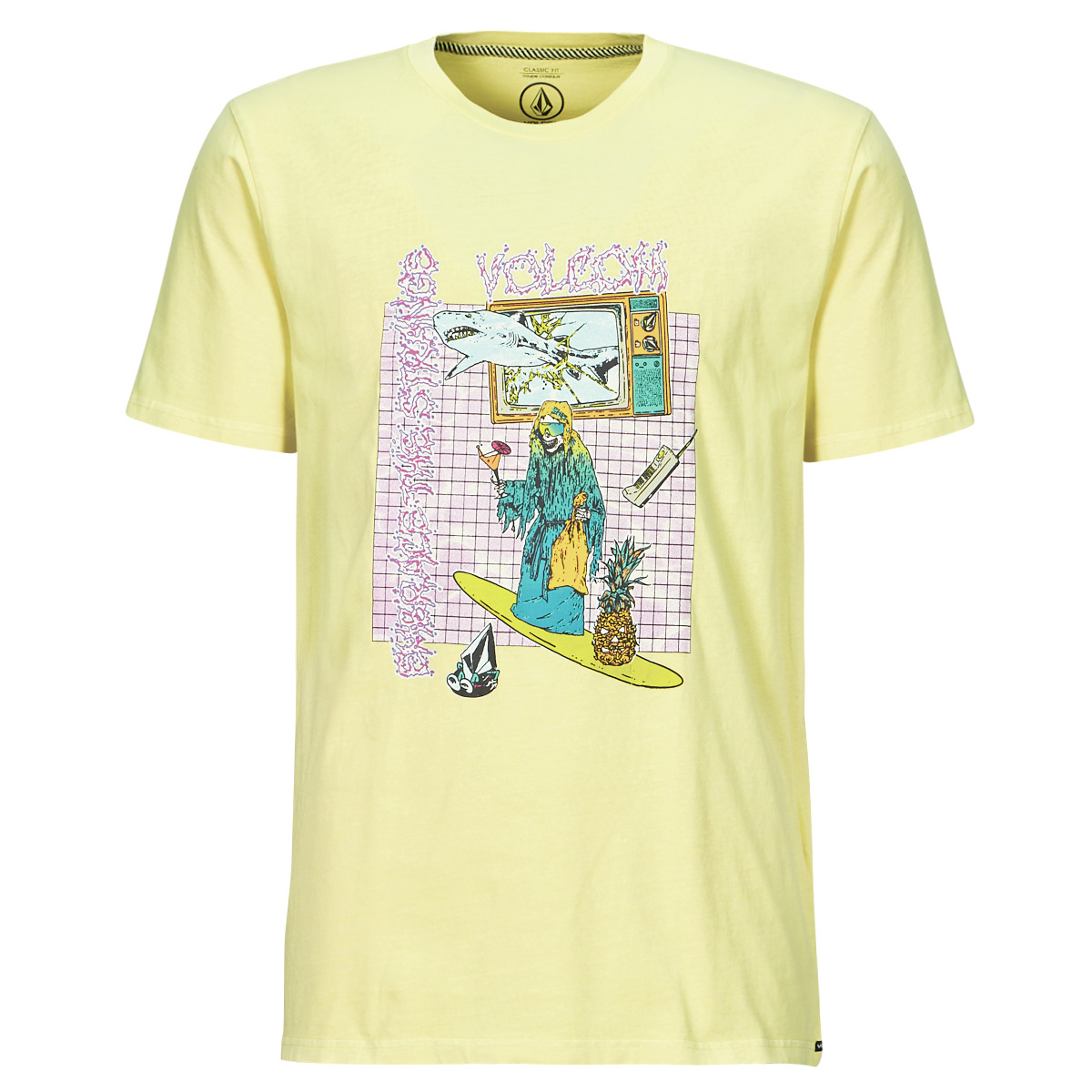 Textil Homem T-Shirt champion mangas curtas Volcom FRENCHSURF PW SST Amarelo