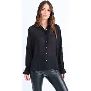 Textil Mulher camisas Molly Bracken T1090ABN-BLACK Preto