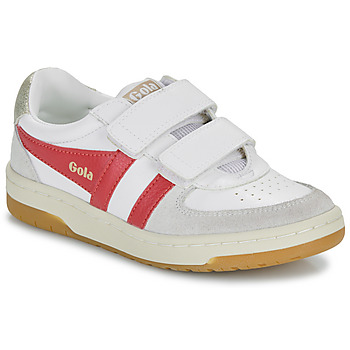 Sapatos Rapariga Sapatilhas Gola HAWK STRAP Branco / Vermelho / Ouro