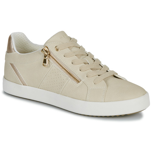 Sapatos Mulher Sapatilhas Geox D BLOMIEE Bege / Ouro