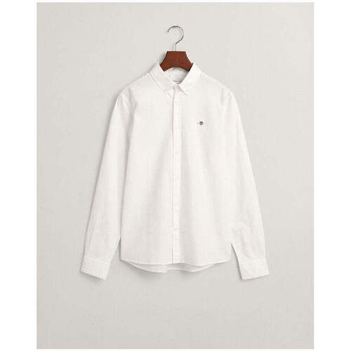 Textil Rapaz Camisas mangas comprida Gant Kids 930470-110-1-25 Branco