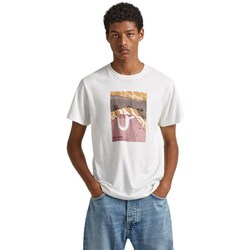 Textil Homem T-Shirt mangas curtas Pepe jeans PM509105803 Branco