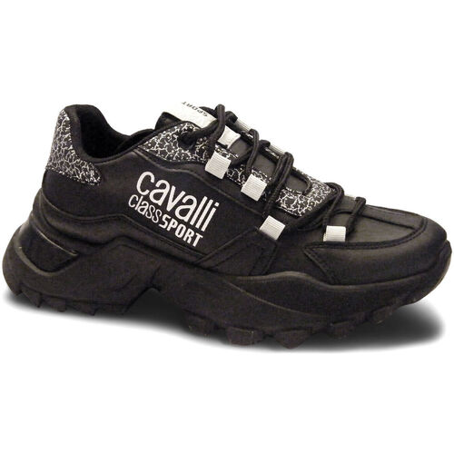 Sapatos Mulher Sapatilhas Roberto Cavalli CW8766 Black Preto