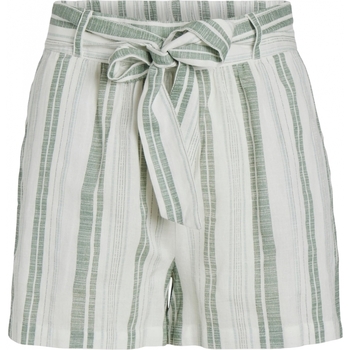 Textil Mulher Shorts / Bermudas Vila Camisa Daisy - Birch Dancer/Green Branco