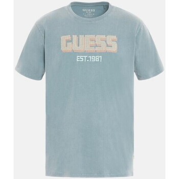 Textil Homem T-Shirt mangas curtas Guess M3YI52 KBDL0 Azul
