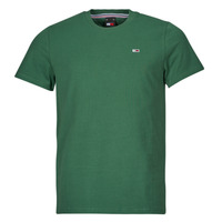 Textil Homem T-Shirt mangas curtas Flat tommy Jeans TJM SLIM JERSEY C NECK EXT Verde