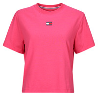 Teklassisk Mulher T-Shirt mangas curtas Tommy Jeans TJW BXY BADGE TEE EXT Rosa