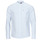 Textil Homem Camisas mangas comprida Tommy AW0AW11759 Jeans TJM MAO STRIPE LINEN BLEND SHIRT Branco / Azul