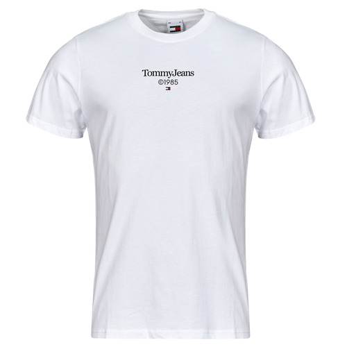 Textil Homem T-Shirt mangas curtas Tommy Espadrillas Jeans TJM SLIM TJ 85 ENTRY Branco