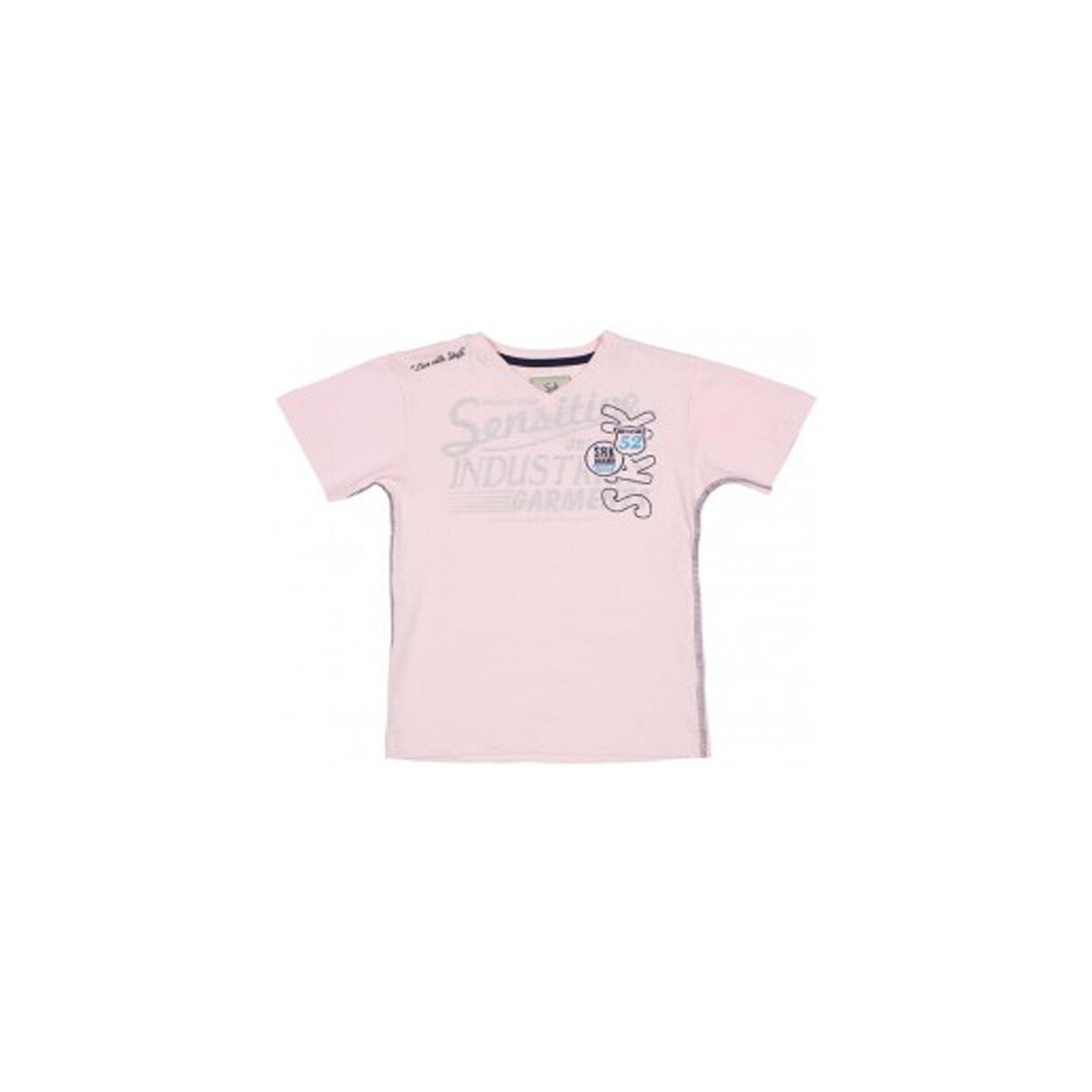 Textil Rapaz T-Shirt mangas curtas Srk T-shirt manches courtes garçon ECLAXO Rosa