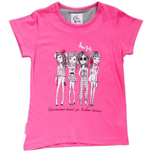 Textil Rapariga T-Shirt mangas curtas Miss Girly T-shirt manches courtes fille FRIGIRLY Rosa