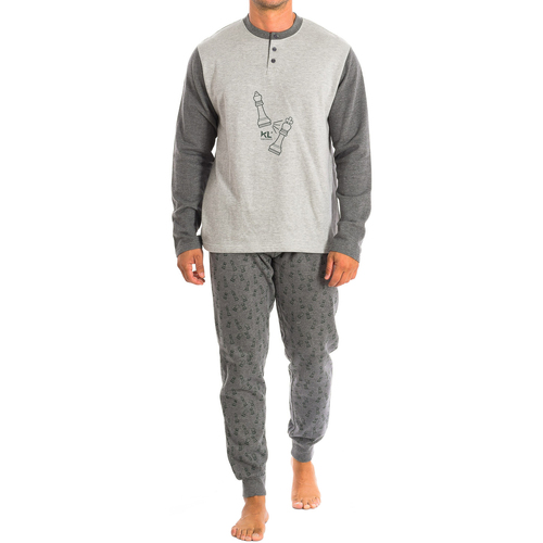 Textil Homem Pijamas / Camisas de dormir Kisses&Love KL30173 Cinza