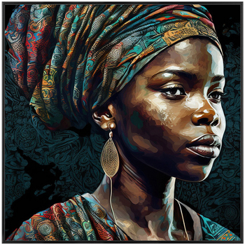 Casa Quadros / telas Signes Grimalt Pintura De Mulher Africana Preto