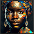 Quadros, telas Signes Grimalt  Pintura De Mulher Africana