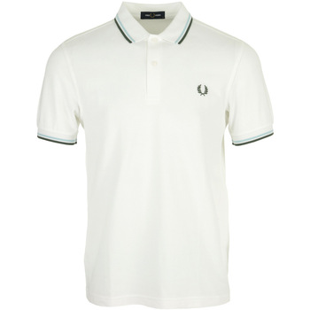 Textil Homem Polos mangas compridas Fred Perry Twin Tipped Branco