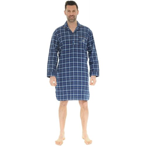 Textil Homem Pijamas / Camisas de dormir Christian Cane CHEMISE DE NUIT BLEU DORIAN Azul