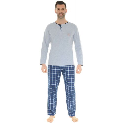Textil Homem Pijamas / Camisas de dormir Christian Cane PYJAMA LONG GRIS DORIAN Cinza